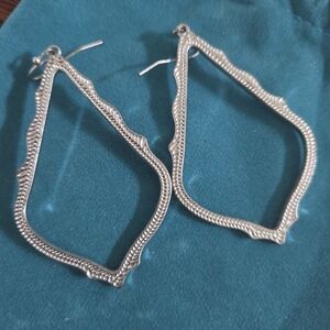 Kendra Scott Elegant Silver Hoop Earrings